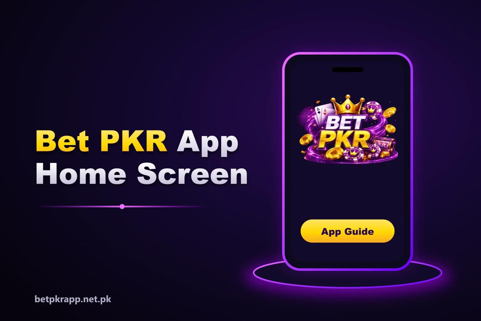 Betpkr app home screen on an Android phone showing the Bet PKR game lobby