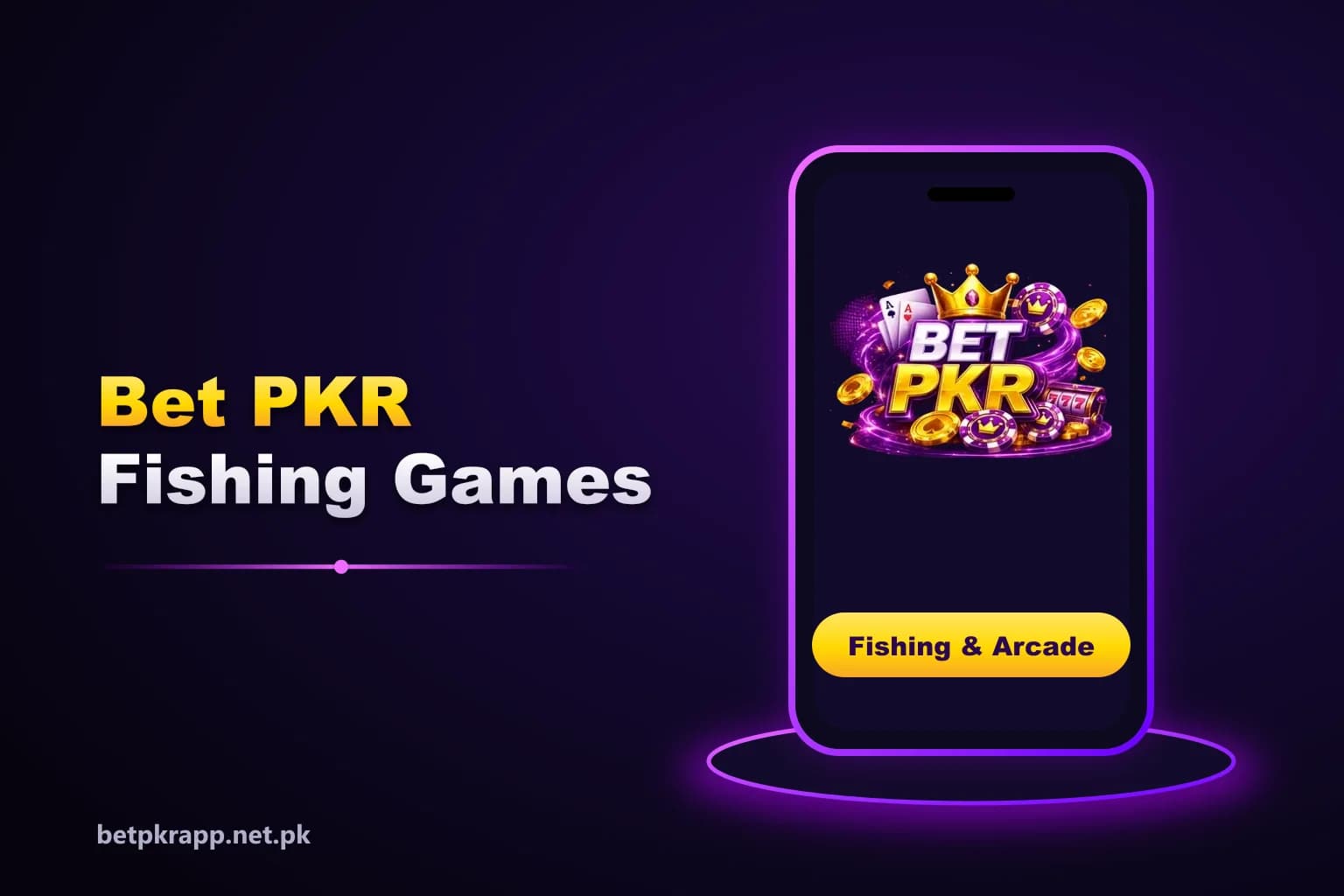 Betpkr fishing and arcade game screen with cannon targets on a mobile phone