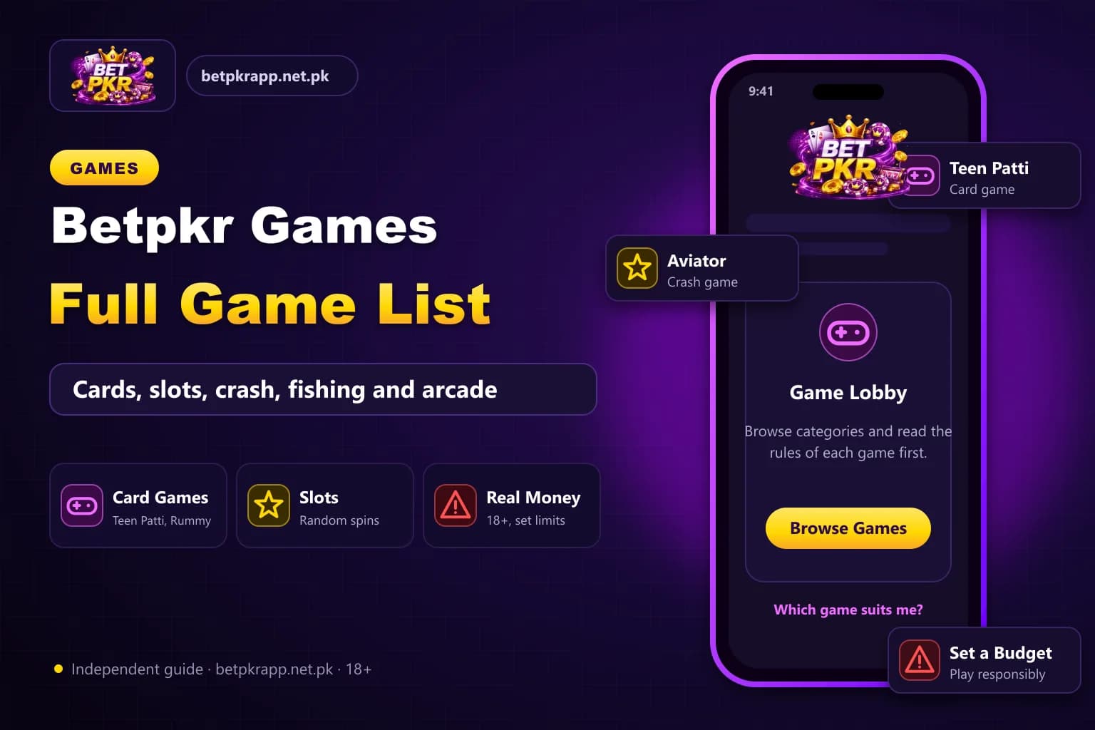 Betpkr Games Full Game List: Cards, slots, crash, fishing and arcade