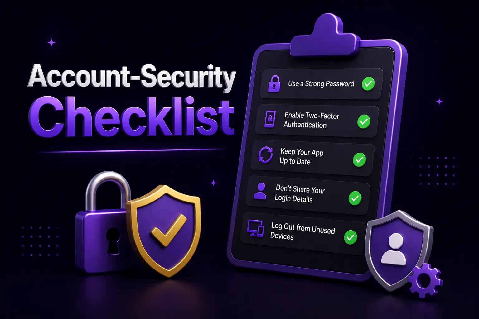 Bet PKR branded graphic showing a smartphone with an account security checklist